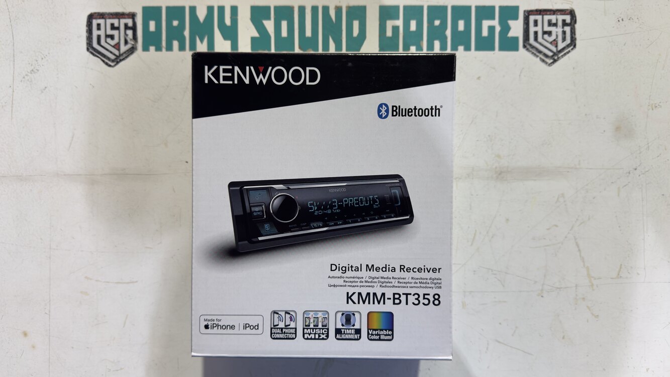 Kenwood BT-358 5 volt, 13 band eq, dsp işlemci, 3 rca çıkışlı(2 sterio 1 mono) flac okuma