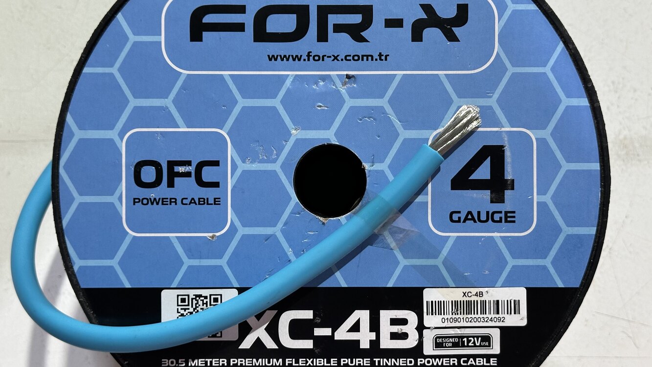 For-X 4 ga %100 bakır kalay kaplı güç kablosu (adet=metre fiyatıdır)