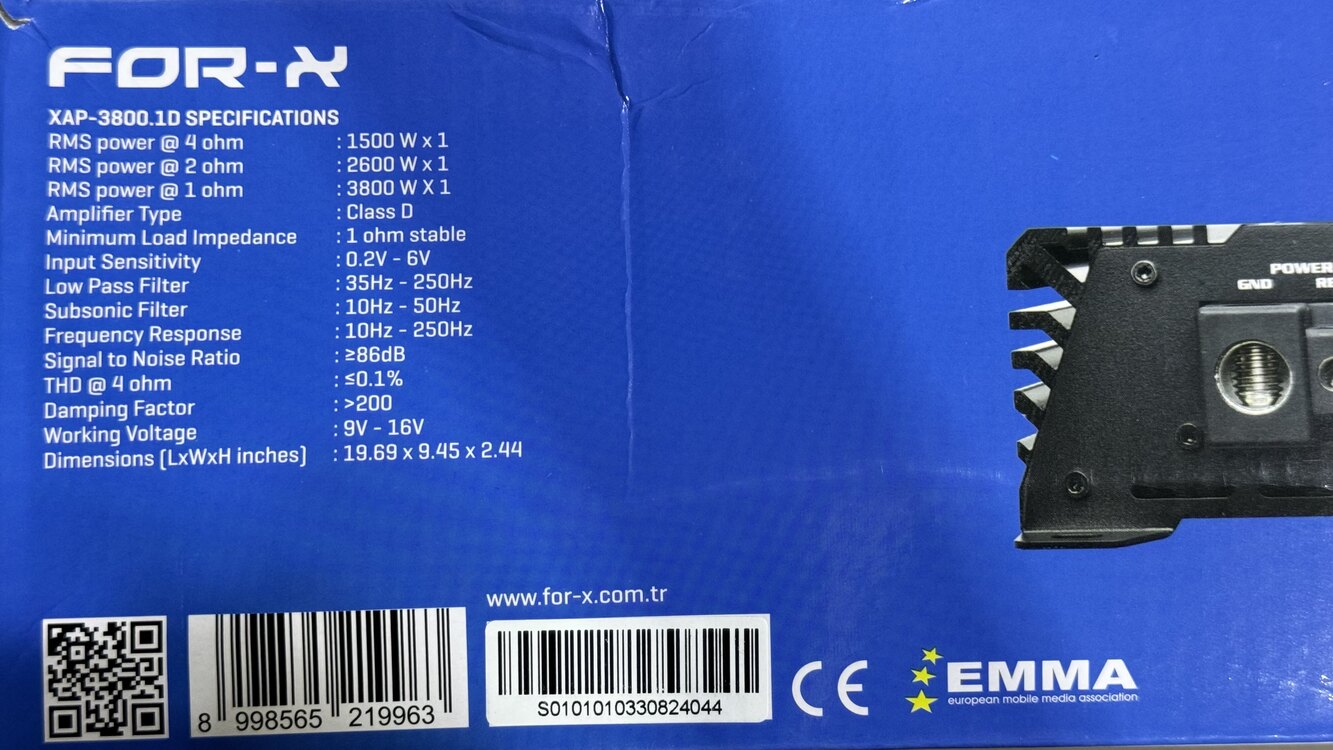 For-X XAP-3800.1D Mono Amfi 