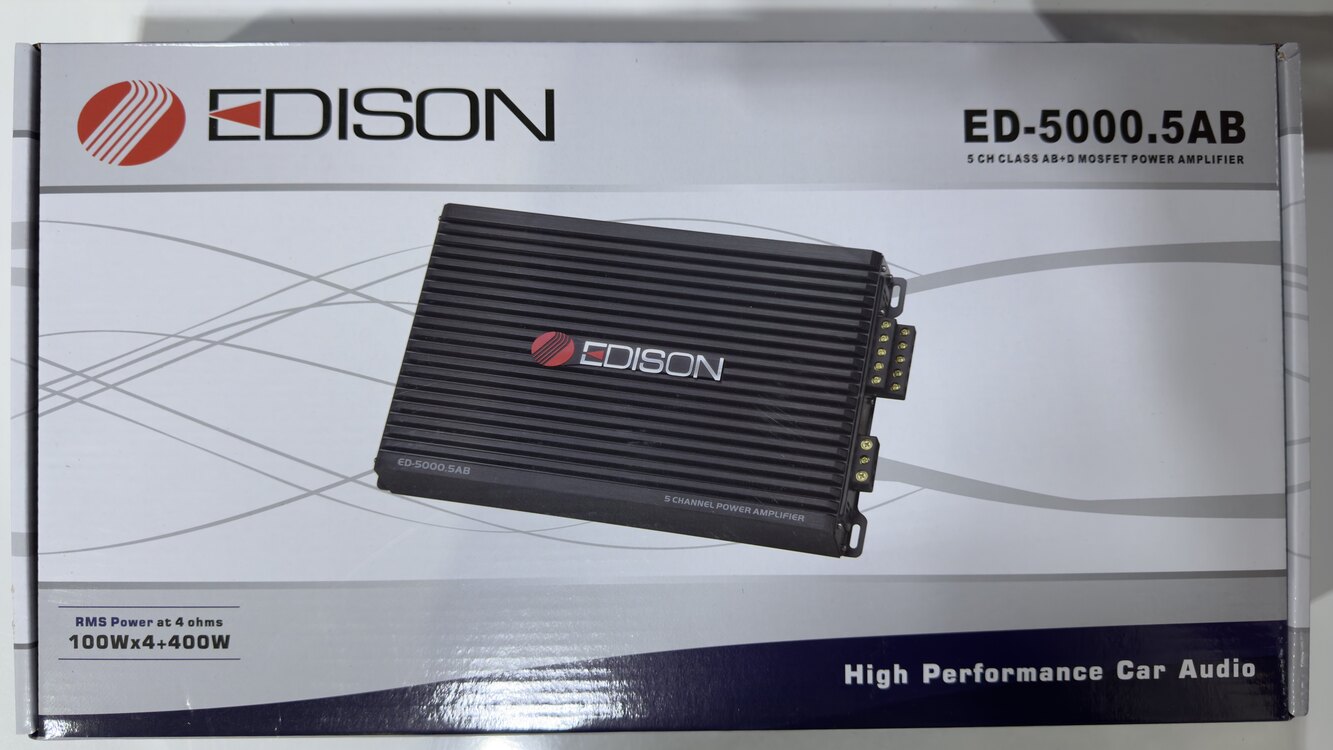 EDİSON 5 Kanal Amfi 100x4 rms, mono çıkışı 500 rms 