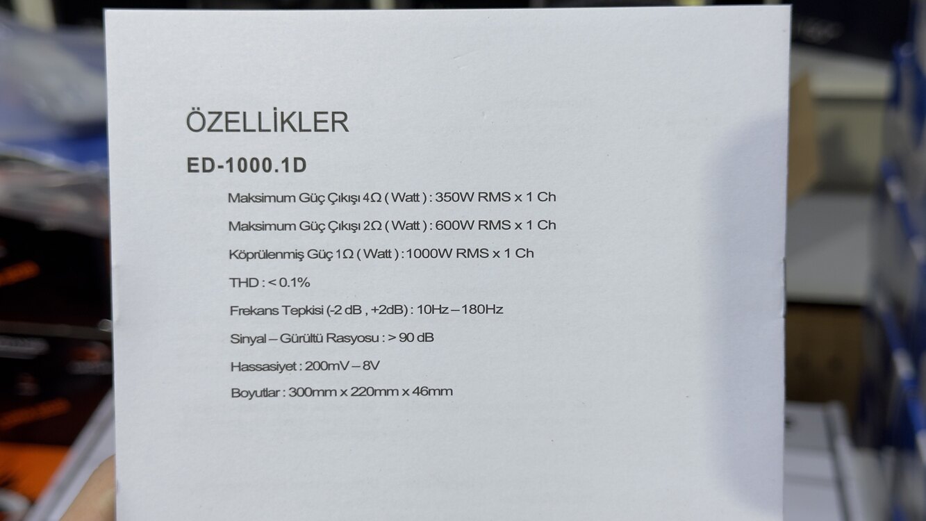 Edison Ed 1000.1 Mono Amfi