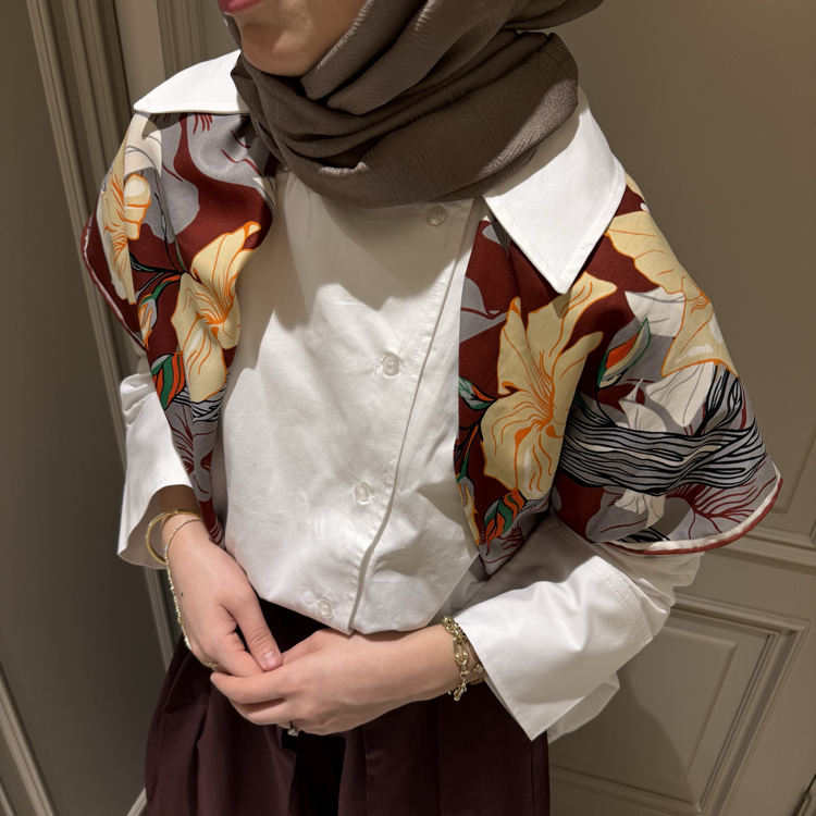 Floral Omuz Şalı