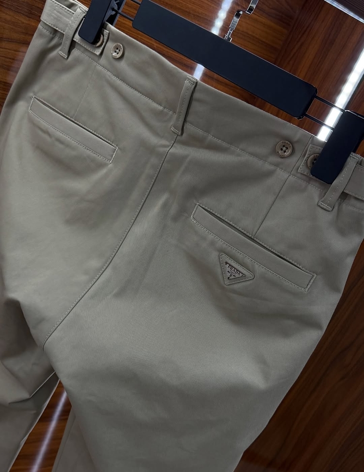 Prada Gabardin Pantolon Bej