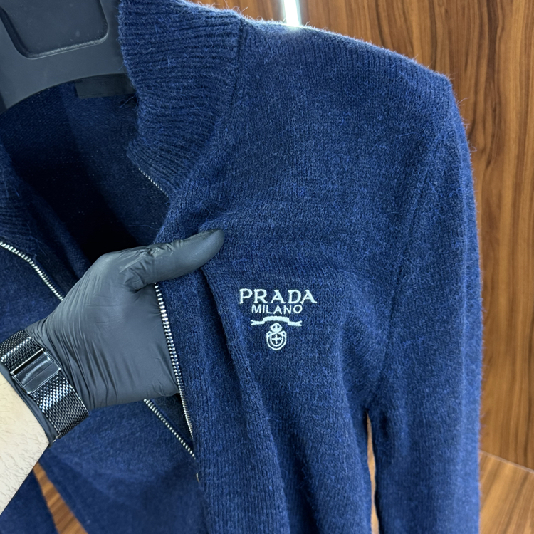 Prada Lacivert Yün Hırka