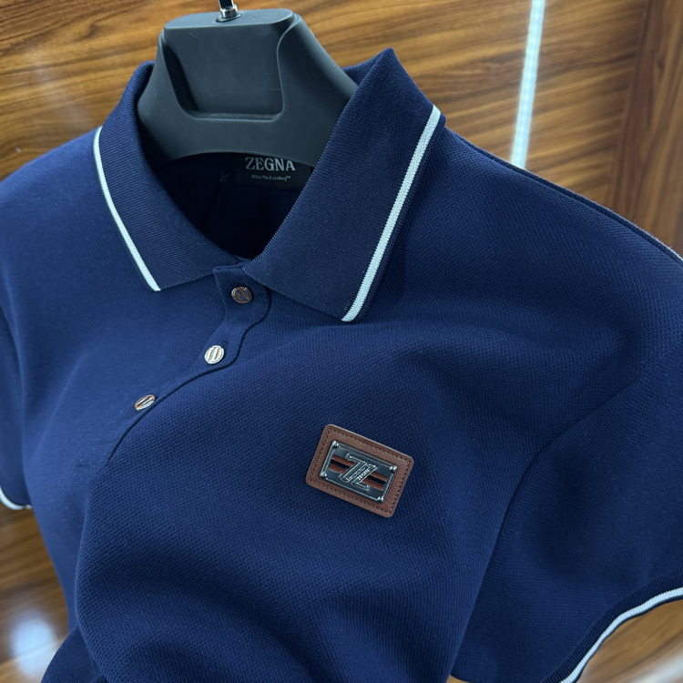 Zegna Polo Yaka Tshirt Lacivert