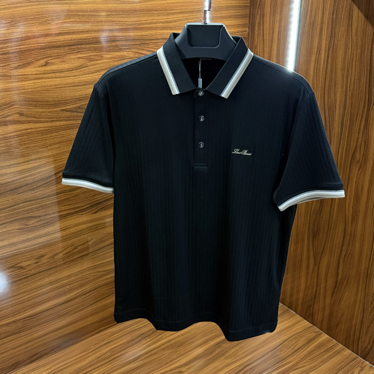 Loro Piana İthal Polo Yaka Tshirt Siyah