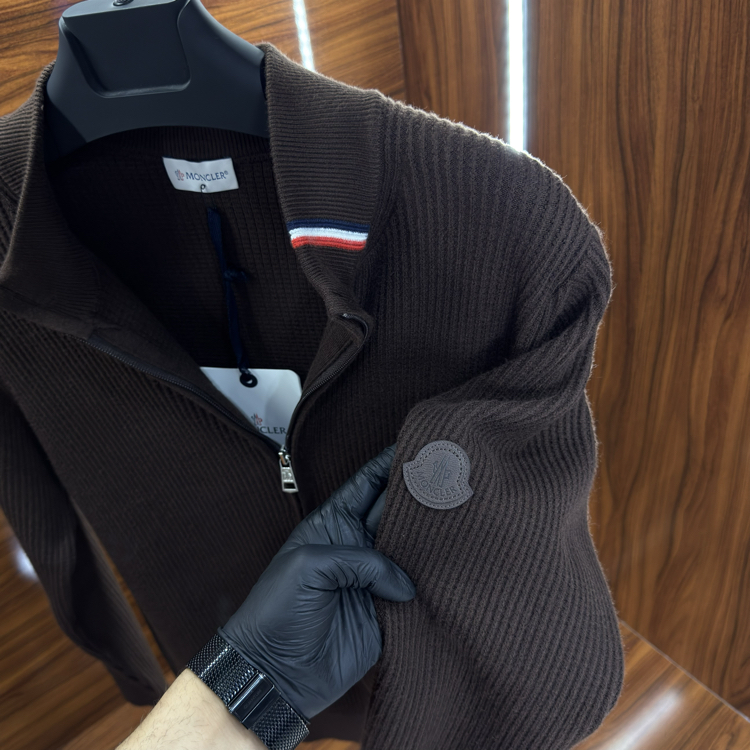Moncler Hırka Kahverengi