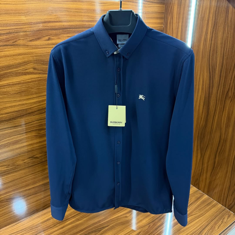 Burberry Kırışmaz Gömlek Lacivert
