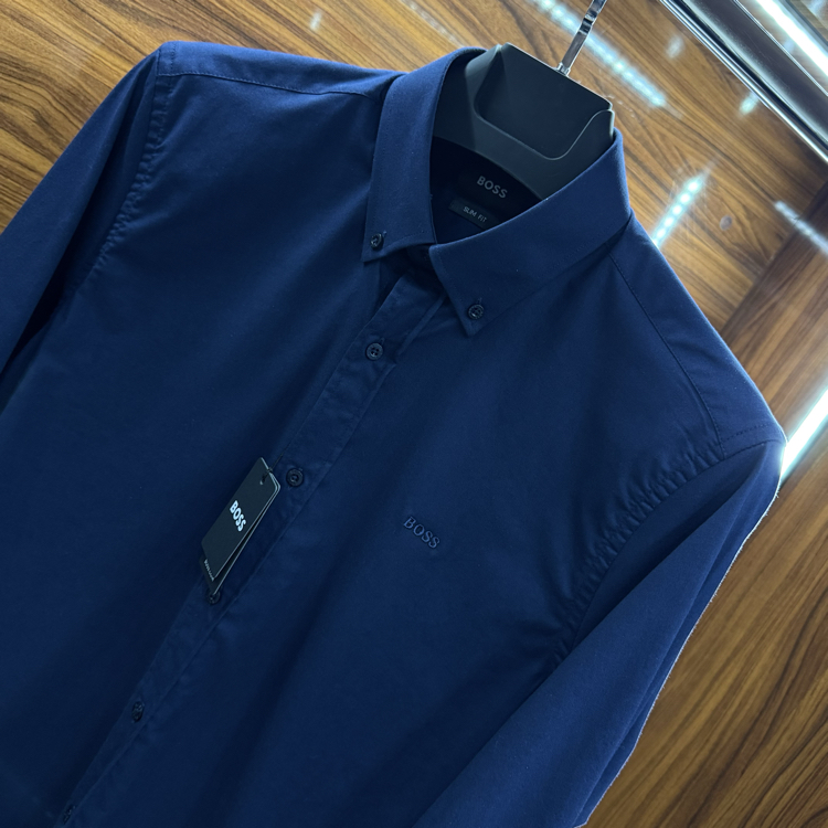 Boss Slim Fit Lacivert Gömlek