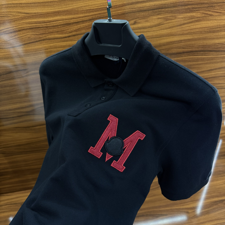 Moncler Siyah Polo Yaka Tshirt
