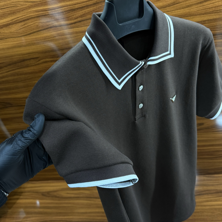 Prada Polo Yaka Tshirt Kahverengi