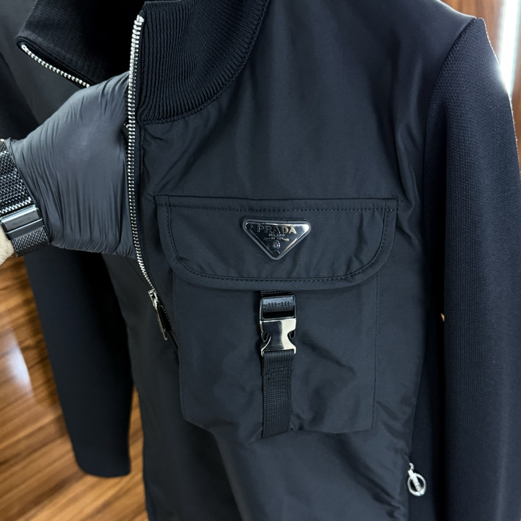 Prada İthal Çelik Örme Mont Siyah