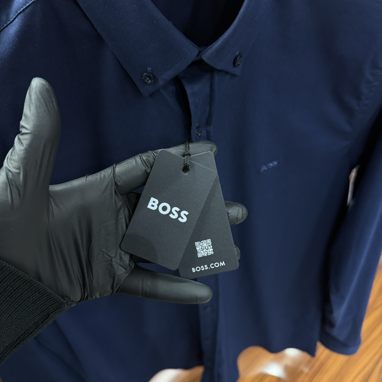 Boss Slim Fit Lacivert Gömlek