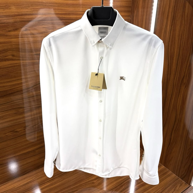 Burberry Kırışmaz Gömlek Beyaz