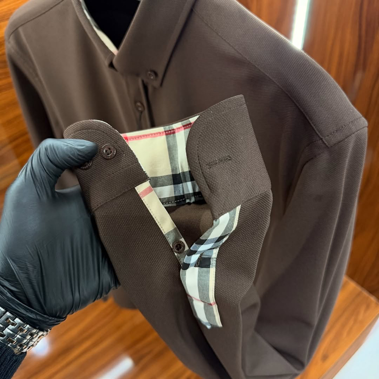 Burberry Kırışmaz Gömlek Kahverengi