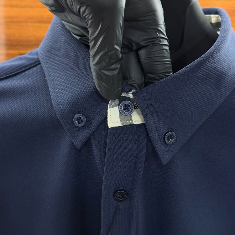 Burberry Kırışmaz Gömlek Lacivert