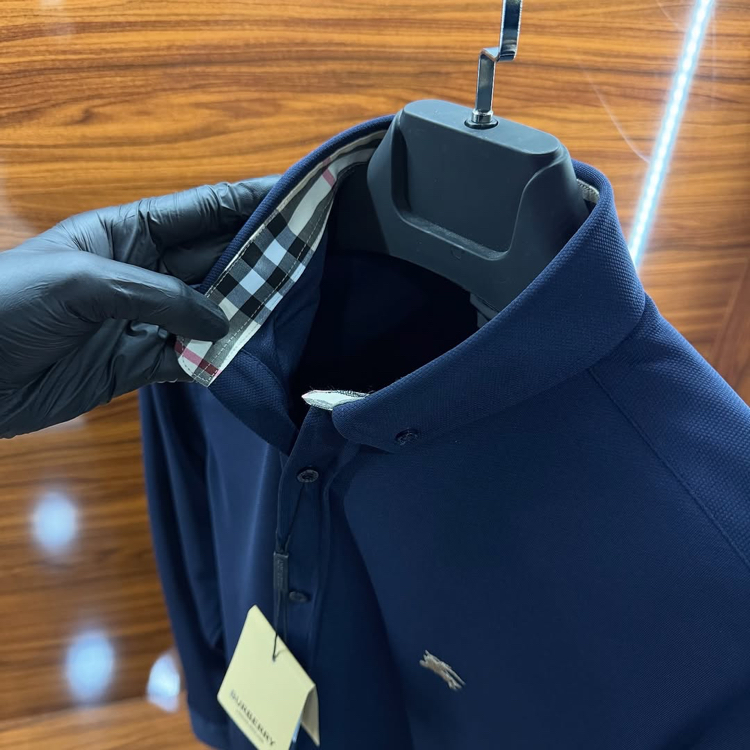 Burberry Kırışmaz Gömlek Lacivert