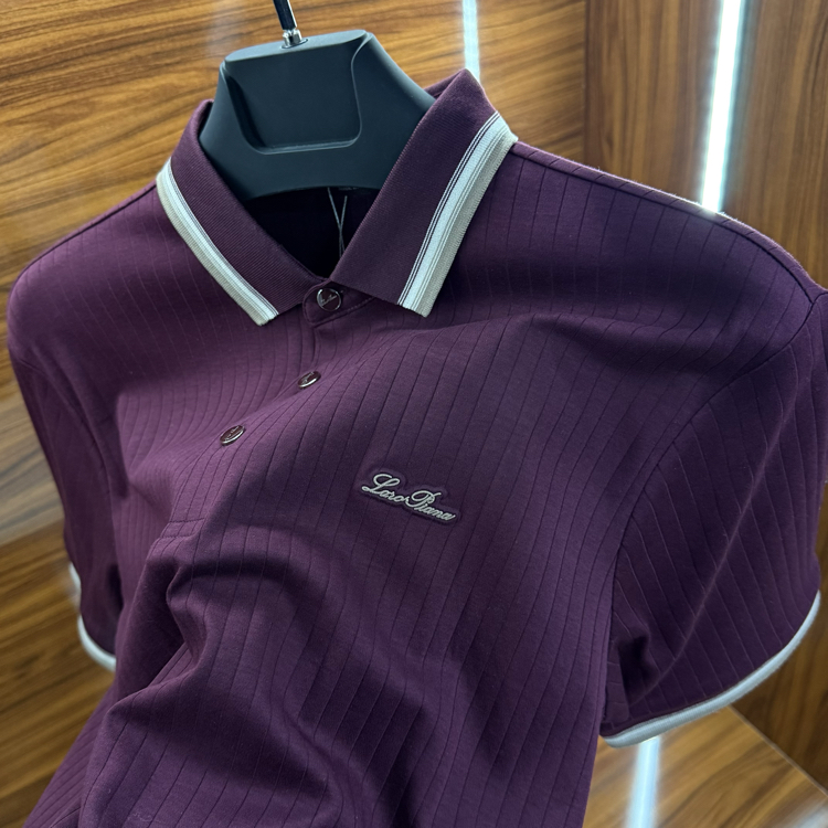 Loro Piana İthal Polo Yaka Tshirt Bordo