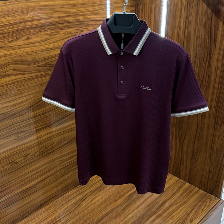 Loro Piana İthal Polo Yaka Tshirt Bordo