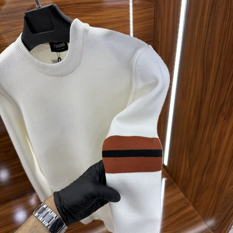 Zegna Triko Kazak Beyaz