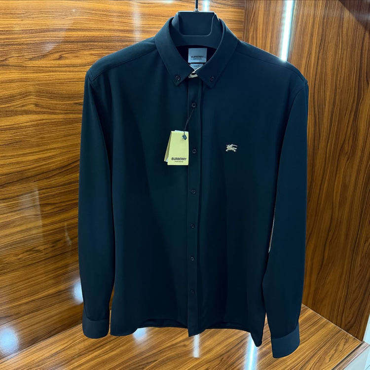 Burberry Kırışmaz Gömlek Siyah