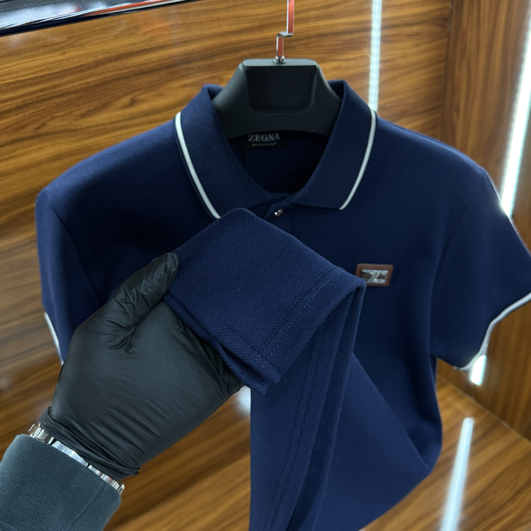 Zegna Polo Yaka Tshirt Lacivert
