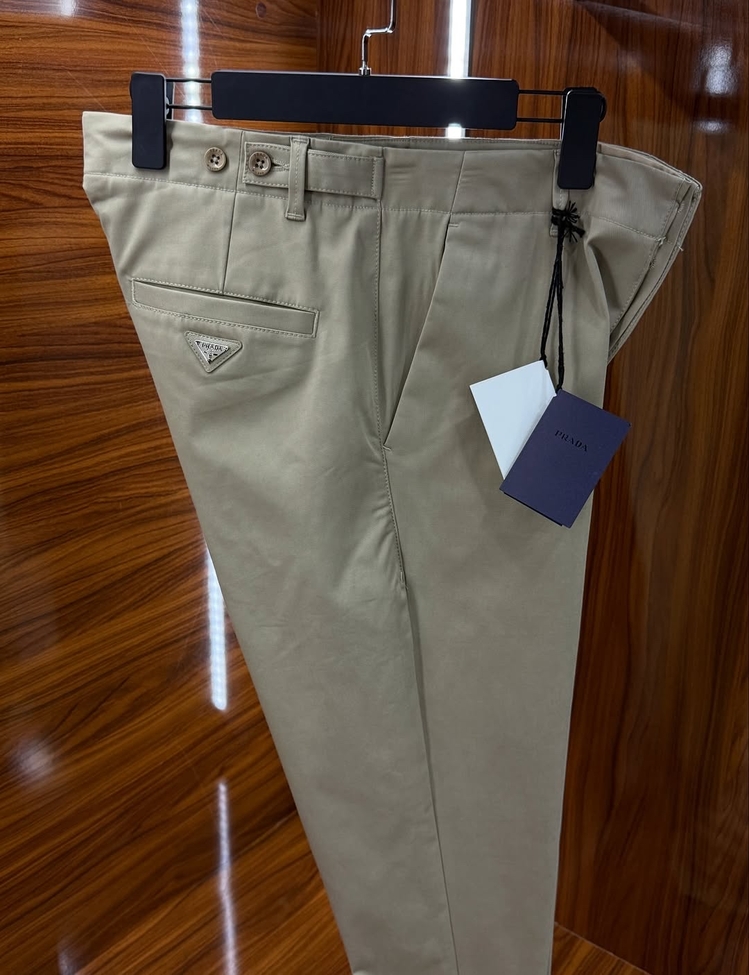 Prada Gabardin Pantolon Bej