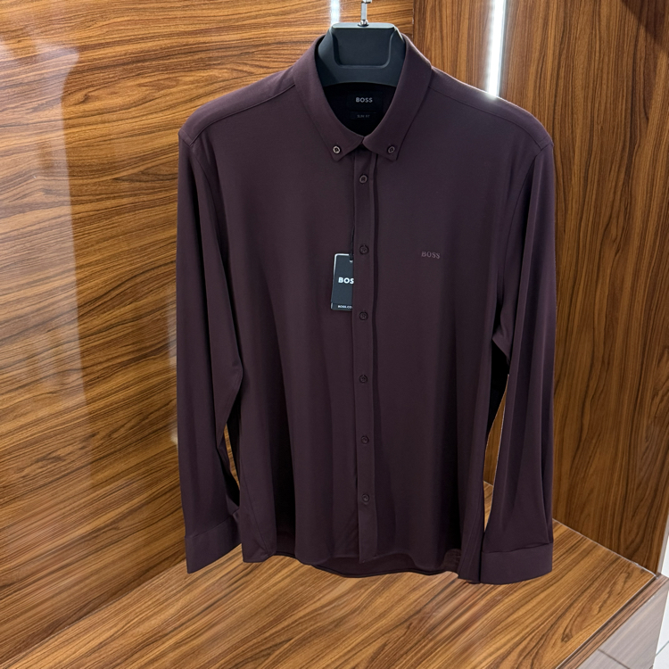 Boss İthal Kumaş Gömlek Bordo