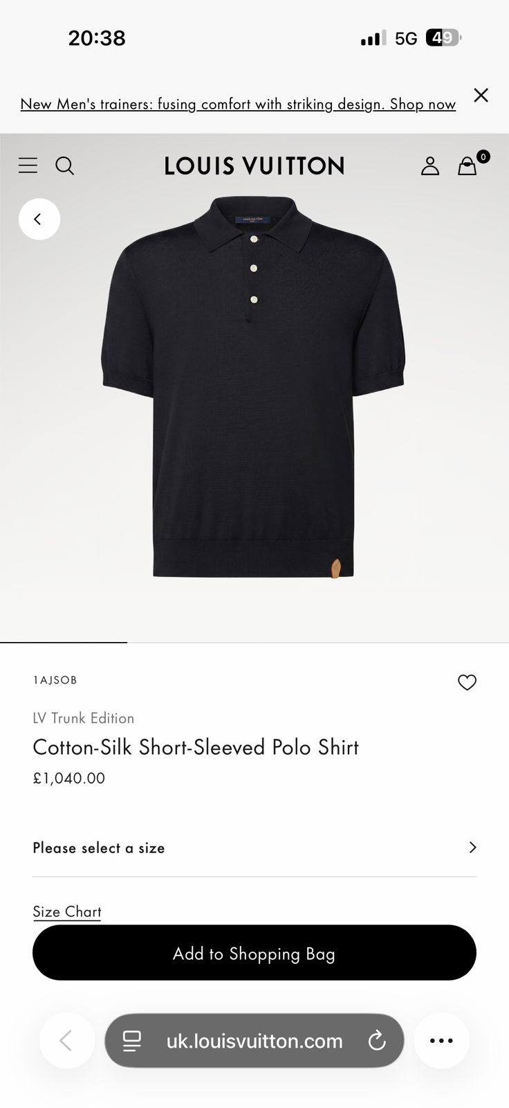 Louis Vuitton Triko Siyah