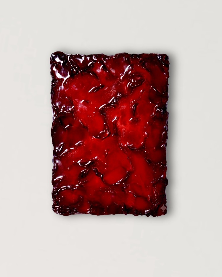 Echoes of deep burgundy 