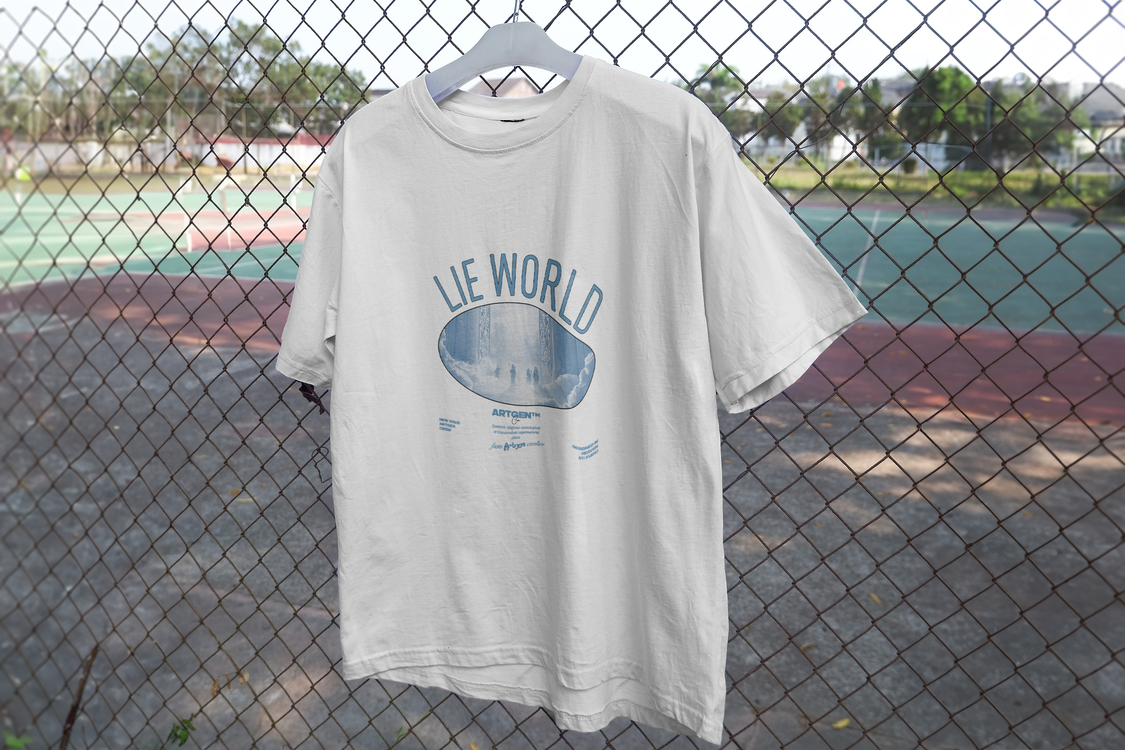  LIE WORLD - Oversize Vintage Limited Edition Tişört