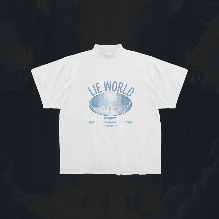  LIE WORLD - Oversize Vintage Limited Edition Tişört