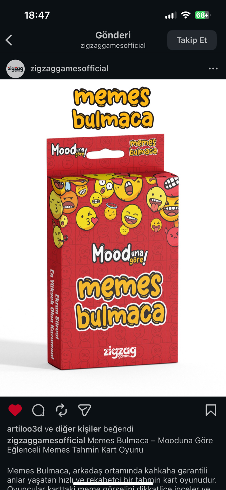 Memes Bulmaca Kart Oyunu