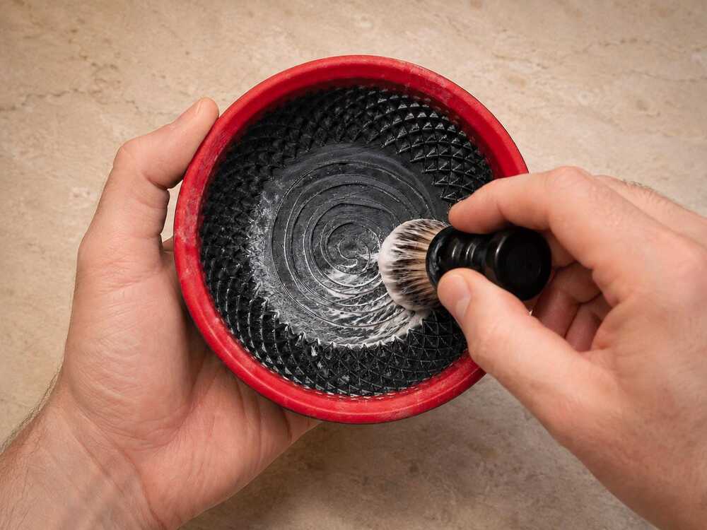 Siyah-Kırmızı Tıraş Kasesi, 120 mm PETG, Spiral Tabanlı