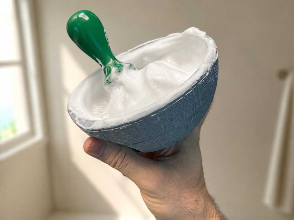 Uzay İstasyonu Desenli Tıraş Kasesi, 120 mm Gri PETG