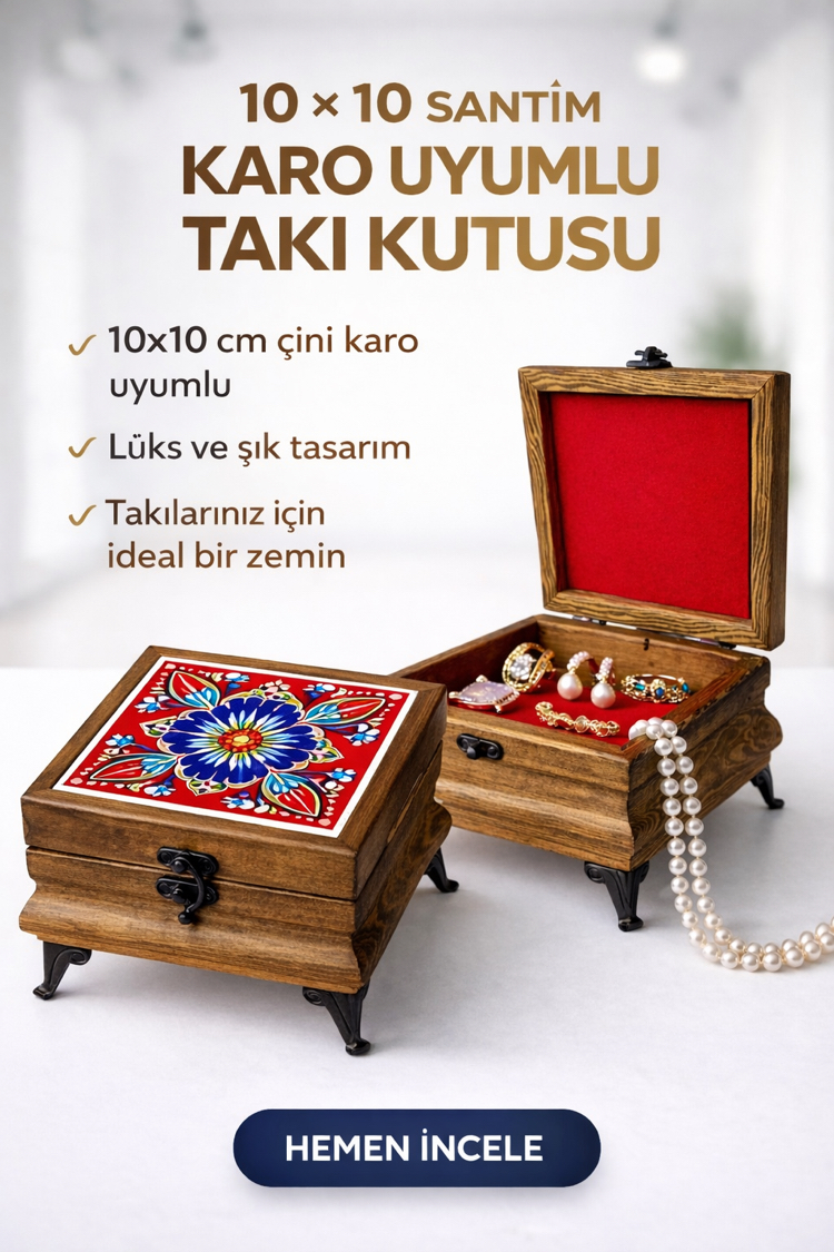 10x10 Çini Takı Kutusu