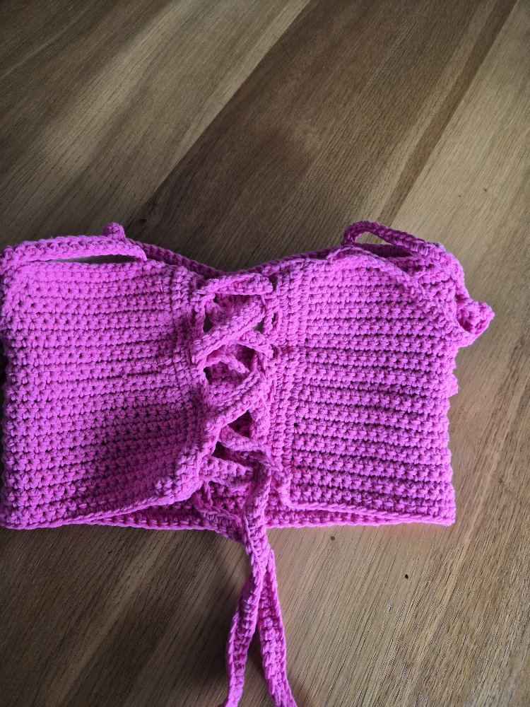 Pamuklu Korse Crop Top