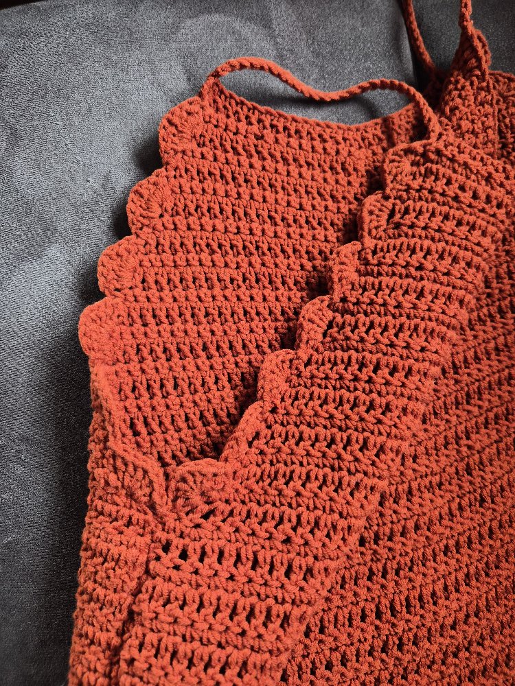 Ayvalık Comfort – Kiremit Rengi El Örgüsü Üst