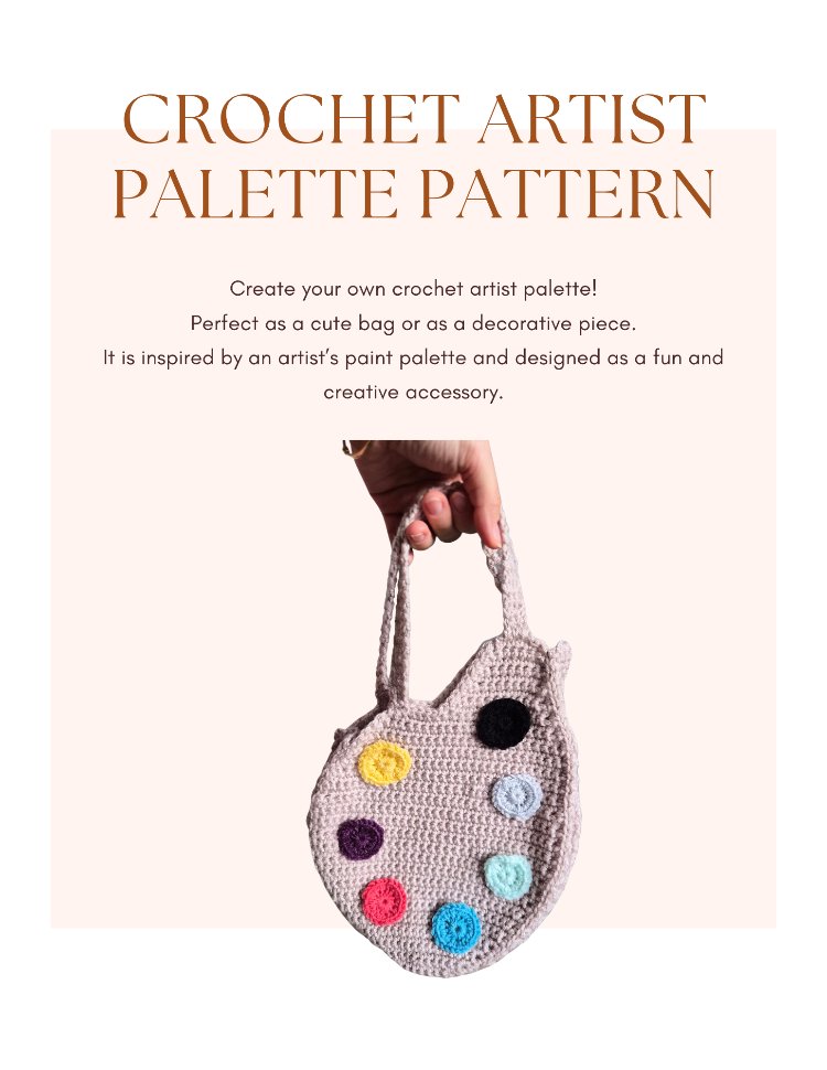 Artist Palette Crochet Pattern (PDF)  | İngilizce Örgü Tarifi