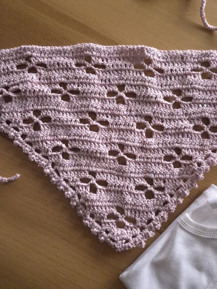 Simli Pembe El Yapımı Bandana