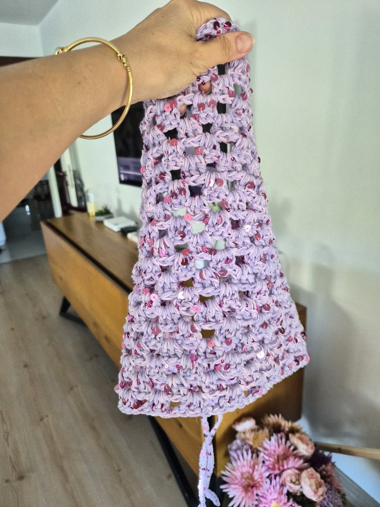 Lila Pullu Çok Amaçlı Üçgen Aksesuar