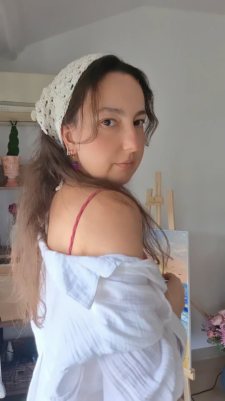 Sedef Pul Detaylı Boho Bandana