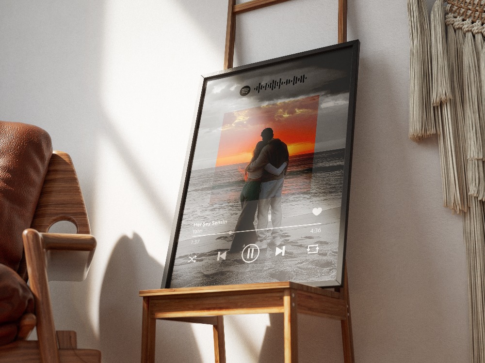Sevgiliye Özel Spotify Konsept Aşk Posteri