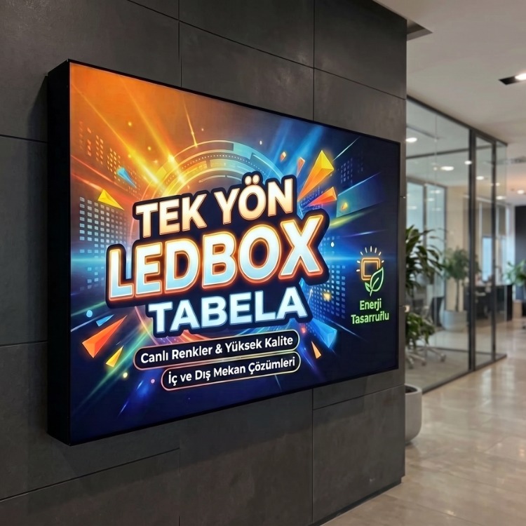 LEDBOX" Işıklı, Tek Yönlü, TABELA
