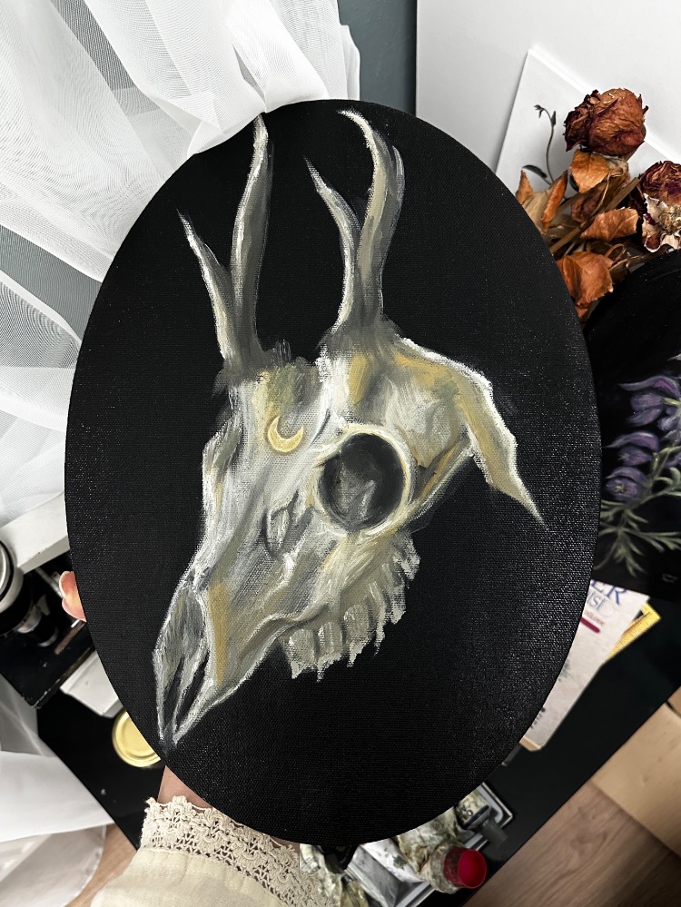 Magick Deer Skull Painting 