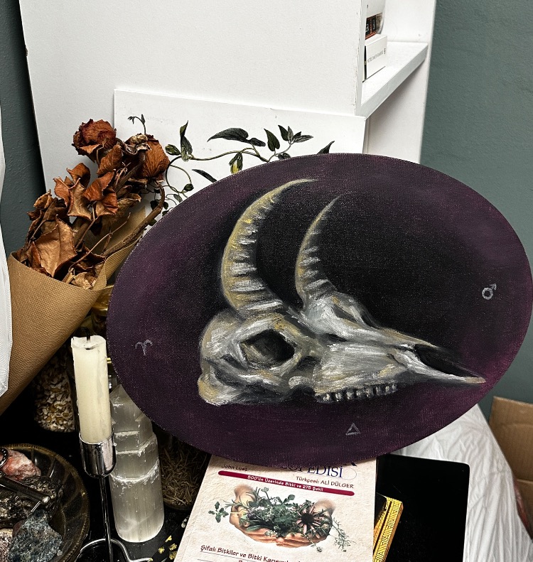 Ram’s Skull Painting