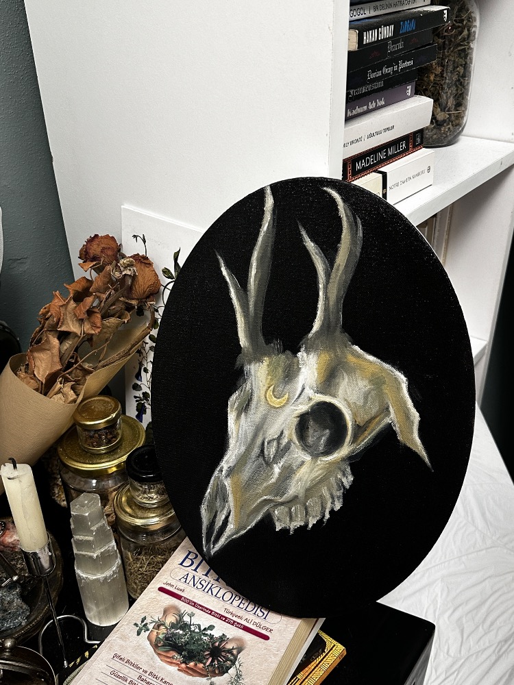 Magick Deer Skull Painting 