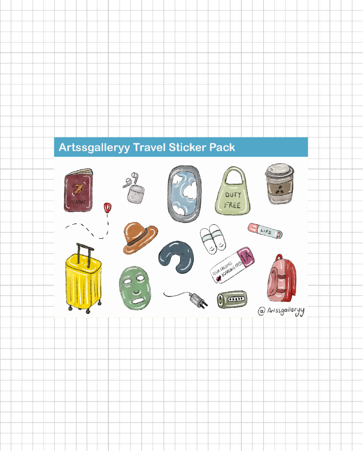 Travel Sticker Pack 16 Adet