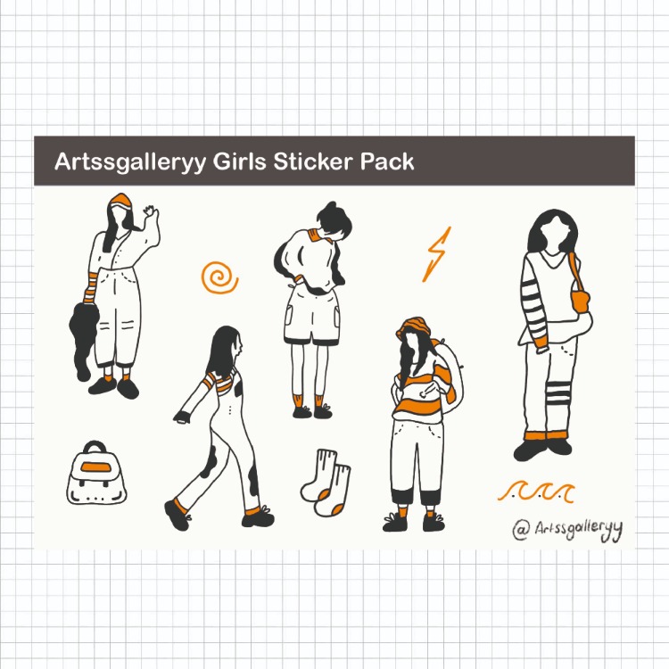 Girls Sticker Pack 10 Adet 