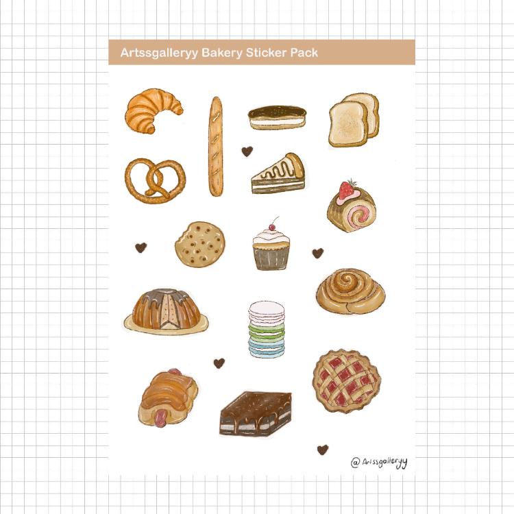 Bakery Sticker Pack 20 Adet